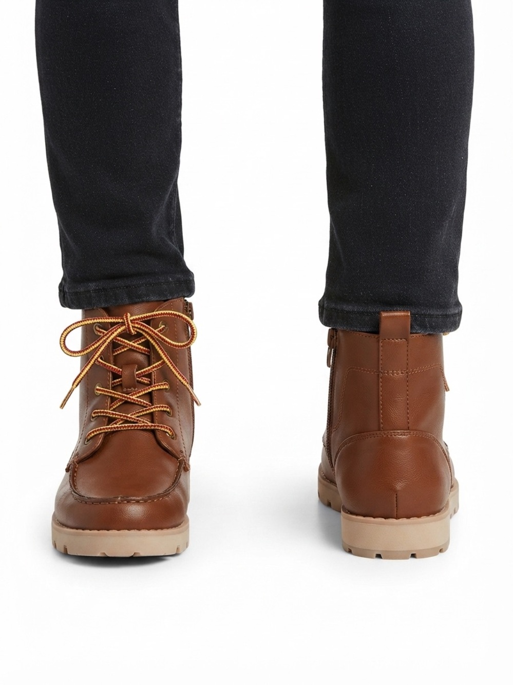 Cat & Jack Men's Tan Brown Chukka Boots with Lace-Up